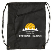 String backpack with zipper pocket